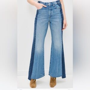 MOTHER Dual Blue Flare Jeans
